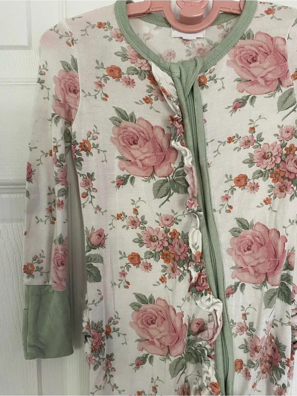 Angel Dear Floral Ruffle-butt Bamboo Pajamas